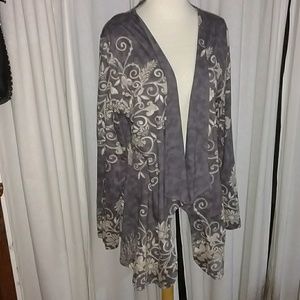 Pretty Gray floral jacket size XL
